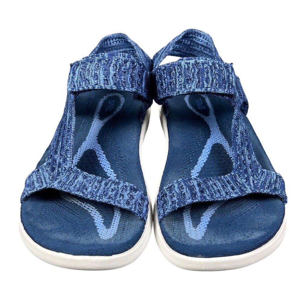 Teva Terra-Float Livia Lux Blue Knit Athletic Sport Hiking Sandals Womens 9